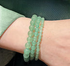 3Pcs Healing Crystal Turquoise Bracelets for Women Men 8mm 6mm 4mm Natural Stone Beaded Stretch Bracelet Jewelry Gifts for Women Girl - color: T4-Green Aventurine