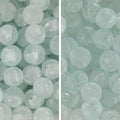 100Pcs Glass Beads 10mm Round Moon Frosted Cracked Water-Activated Transparent Glazed Beads, Ideal for DIY Bracelets Necklaces Phone Charms Craft Supplies (Light Blue) - color: Light Blue