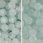 100Pcs Glass Beads 10mm Round Moon Frosted Cracked Water-Activated Transparent Glazed Beads, Ideal for DIY Bracelets Necklaces Phone Charms Craft Supplies (Light Blue) - color: Light Blue