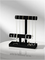 Bracelet and Necklace Holder,Velvet Jewelry Necklace Display Organizer Stand,bracelet Holder for Selling,Bracelet and Necklace Storage Tree (Style 2（Black）) - style: Style 2（Black）