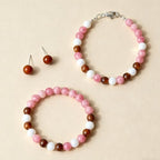 About 45pcs 8mm Natural Stone Beads Fire Cherry Quartz Beads Energy Crystal Power Gemstone for Jewelry Making, DIY Bracelet Necklace - color: Fire Cherry Quartz, size: 8mm