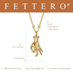 Fettero Dainty Gold Necklace for Women - 14K Gold Plated Hand Pendant Neckalces Gifts for Friends Hand Sign Language Trendy Charm Gesture Necklace Jewelry Gift - style: OK