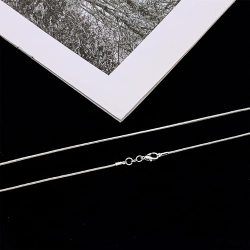 925 Sterling Silver Chain Necklace for Women 16-24 Inch Silver Jewelry Gift - size: 22 Inch, style: Round Snake Chain 2mm