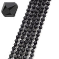 250pcs Czech 6mm (0.24 Inch) Faceted Bicone Crystal Glass Loose Beads Spacer Bulk Jet Black for DIY Craft Jewelry Making CCB623 - color: Jet Black, size: 6mm - 250pcs