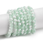 KISSITTY 50pcs Matte Beads Gradient Color Glass Frosted Crystal 6mm Rondelle Aquamarine Bead Center Drilled Loose Craft Beads for Jewelry Making Earring Bracelet Necklace DIY Crafts - color: Aquamarine