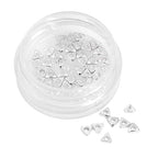 BEADIA Silver Plated Triangle Spacer Beads 3x3mm 50pcs for Jewelry Making Findings Non Tarnish - color: Silver, size: 3x3mm Triangle