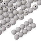 BONNY BOXX 1000PCs 6MM Matte Grey Acrylic Round Beads, Frosted Plastic Resin Bubblegum Balls Chunky Gumball Beads for Necklace and Bracelet Making, Crafting Supplies - color: Matte Grey, size: 6MM