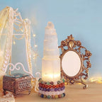 RattanView Large Selenite Tower 8'' Selenite Bracelet Holder Display Organizer Stand Healing Cleansing Recharging Home Decor