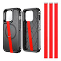 TEAMOLA Silicone Phone Grip Strap - Red 210 Phone Hand Strap Holder with Loop for Cell Phones, iPhone Grip, Finger Holder & Back of Phone Grips, Secure Anti-Slip Grip(3 Packs) - color: 210, 3 Red