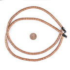 The Bead Chest Copper Snake Disk Beads 6mm, Full Strand of Quality Metal Spacers for DIY Jewelry Design - color: Copper