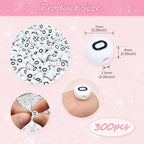 Looconi 300pcs Number Beads 0 Plastic Beads for Jewelry Making - color: Number0, size: 7x4mm