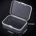 Jetec 6 Pieces Mini Plastic Clear Beads Storage Containers Box for Collecting Small Items, Beads, Jewelry, Business Cards, Game Pieces, Crafts (2.5 x 1.7 x 0.8 Inch) - size: 2.52 x 1.73 x 0.79 Inch