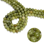 65Pcs 6mm Green Jade Natural Round Loose Real Stone Beads Gemstone Genuine for DIY Hand Made Craft Jewelry Bracelet Earring Necklace String Making Energy Healing Power - color: Green Jade, size: 6mm
