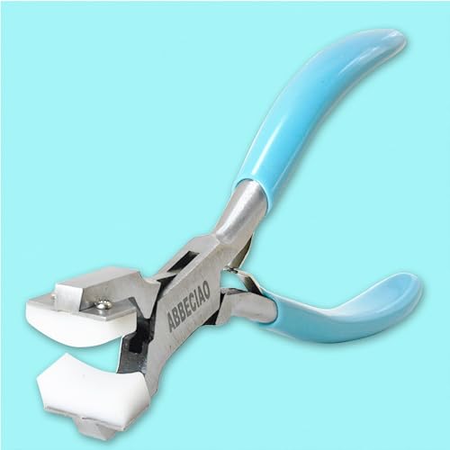 ABBECIAO Nylon Jaw Bracelet Bending Pliers for Shaping Cuff Bracelets and Wrapping Metal Jewelry Making Tool w/PVC Handles