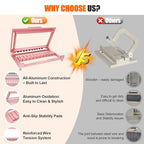 Multi Soap Cutter for Soap Making,Aluminum Soap Cutting Tool,Precision Soap Cutter Slicer with Cutting Wire for Cheese, Butter, Cake, Bread DIY (Pink) - color: Pink