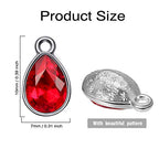 Hicarer 52 Pieces Water Drop Pendants Crystal Beads Pendants Charms Rhinestone Teardrop Jewelry Findings for Women DIY Necklace Jewelry Making, 7 x 10 mm, 13 Colors