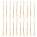Beebeecraft 20Pcs Heart Necklace Extender 18K Gold Plated 53mm Extender Chain End Chains with Heart Chain Tabs for Jewelry Making Bracelet Findings - color: Gold-heart