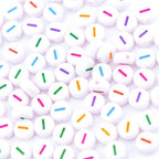 300Pcs Vowel Letter Beads I 4X7mm Individual Round Alphabet Beads for Friendship Bracelets Making - color: Round - I