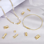 PH PandaHall 12Pcs 24K Gold Plated Foldover Clasps 6 Styles 15~17mm | Watch Band Clasps, Jewelry Extenders Closures Fold Over Clasp for Necklaces Bracelets DIY Jewelry Crafts