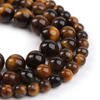 Natural Stone Beads 8mm Yellow Tiger Eye Polished Round Smooth Agates Gemstone Beads for Jewelry Making 15 Inch(Yellow Tiger Eye,8mm) - color: Yellow Tiger Eye, size: 8mm