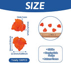 Crafans 100Pcs Frosted Acrylic Leaf Charms 24x22.5x3mm Transparent Plant Pendants Clear Autumn Maple Leaves Beads Charms for Jewelry Making (Orange Red) - color: Orange Red