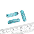 BEADIA Curved Blue Turquoise Stone Beads 36x10mm 4pcs for DIY Bracelet Jewelry Making - color: Blue Turquoise