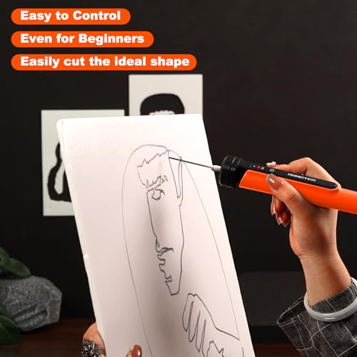 Hot Wire Foam Cutter Pen Set, 9-in-1 Electric Cutter, Cuts Up to 3.75 Inches Thick, Ideal for Crafts and Model Making (9 in 1 orange) - style: 9 in 1 orange