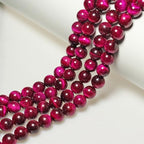 MJDCB Stone Beads 4mm 85pcs Round Rose Red Tiger's Eye Loose Gemstone Bead Charms for Jewelry Making Bracelet Necklace Earring Pendant - color: Rose Red Tiger's Eye, size: 4mm
