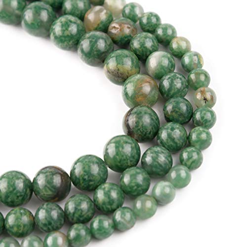 Natural Stone Beads African Jade 10mm Polished Round Smooth Green Gemstone Beads for Jewelry Making Adults 15 Inch(African Jade,10mm) - color: African Jade, size: 10mm