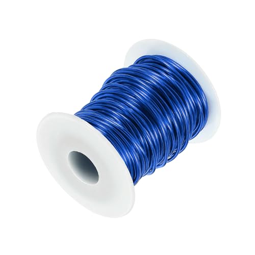 HARFINGTON 12 Gauge Aluminum Craft Wire 2.0mm 98.5ft Flexible Bendable Anodized Metal Jewelry Sculpting Wire for Jewelry Making Modelling Craft DIY, Sapphire Blue - color: Sapphire Blue, size: 98.5ft x 2.0mm