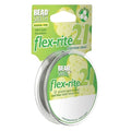 The Beadsmith Flex-Rite Beading Wire - 21-Strand Nylon-Coated Stainless-Steel Wire, 0.020" (0.50 mm) Dia, Clear, 30 ft Spool, Durable Necklace & Bracelet String, for Jewelry Making Supplies - size: .020” Dia - 30 ft