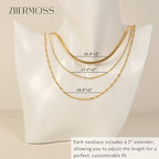 3PCS Gold Necklaces for Women,Chunky Statement Gold Plated Necklace Stack Layered Sterling Silver Herringbone Chains for Women Dainty Trendy Silver Chains Stacked Jewelry Gifts - color: gold dainty necklace set
