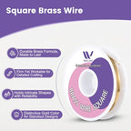 Square Brass Wire 20ga, 30ft – Versatile Raw Brass for Metalworking & Jewelry - color: 20 Gauge(0.8x0.8mm)