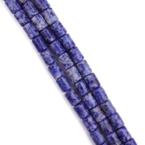 BEADIA Natural Blue Sodalite Cylinder Stone Loose Semi Gemstone Beads for Jewelry Making 10mmx14mm 38cm - color: Blue Sodalite, size: 10mm x 14mm