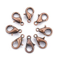 HDSupplies 100 Pieces - Lobster Clasps - Red Copper Tone - 10x6mm w/ 1mm Hole - color: Red Copper, size: 10x6mm