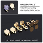UNICRAFTALE 30pcs Golden Clip-on Earring Findings with Flat Round Tray 304 Stainless Steel Clip-on Earring Components Non-Pierced Earrings for DIY Jewelry Making - color: Golden