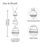 Long Necklace Sterling Silver Larait Bar Y Lariat Long Chain Drop Adjustable Necklace Gift for Her, 30" - style: Long Sweater Necklace