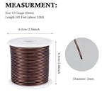 12 Gauge Light Brown Aluminum Craft Wire (105FT) - Anodized for Jewelry Making, Beading Floral, Plant Gardening, Sculpting & Modeling Craft Wire (Light Brown #18, 2mm) - color: Light Brown #18