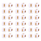 FASHEWELRY 500Pcs White Golden Letter Beads 4.5mm Square Alphabet Beads Acrylic Cube Letter I Beads for Friendship Bracelet Necklace Keychains Jewelry Making - color: Letter I