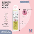 Miyuki Delica Seed Beads – Size 11/0 (1.6 mm), DB2283, Frost Opaque Glaze Yellow, 7.2 g, Approx. 1440 Beads, Made in Japan - color: DB2283 - Frost Opaque Glaze Yellow