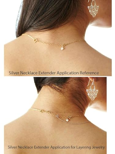 1pc Adabele Authentic 925 Sterling Silver Chain Extender with Clasp Removable Adjustable 3 inch Cable Chain Extension for Necklace Bracelet Anklet Jewelry Making SS274-3 - color: Silver, size: 3 Inch - 1pc