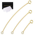Gold Necklace Extenders 14k Extender Chain 925 Sterling Silver Extension Bracelet Chain Extenders for Necklaces 3 Pcs (1 2 3 Inch)(Gold) - color: Gold, size: 1 2 3 Inch