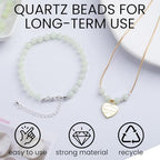 30PCS Quartz Ball, 6 mm Glow Quartz Beads, Clear Glass Beads, Round Bottom Ball Beads Decorative Accessories for Jewelry Making, Crafts (Luminous Blue-Green, Blue, Green)