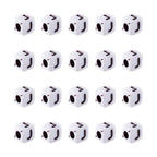 KISSITTY 240pcs Opaque Acrylic Letter J Cube Beads White Plastic Alphabet Loose Spacer Square Beads 4-5mm for DIY Name Bracelet Necklace Jewelry Crafts Making Hole: 1.8mm - color: Letter J#White and Black
