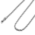Twist Chain Necklace - Stainless Steel Rope Jewelry for Men & Women - size: 18 Inches, style: 1.5 mm width