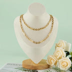 UMAOKANG 2 Meters Gold Plated Stainless Steel Chain for Jewelry Making Paperclip Chain Necklace DIY Jewelry Supplies Findings - color: Paperclip (Gold)