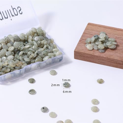 Natural Spectrolite Disk Stone Spacer Beads 6x2mm 38cm/str Flat Rondelle Loose Semi Gemstone Caps for Making Bracelets Necklace - color: Spectrolite