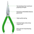 SPEEDWOX Mini Flat Nose Pliers Thin 5 Inches Small Duck Bill Pliers Fine Needle Nose Pliers Micro Chain Nose Pliers Precision Jewelry Making Hand Tools Professional Beading Hobby Work Craft - style: Flat Nose Pliers
