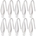 SUNNYCLUE 1 Box 80Pcs Earring Hooks Stainless Steel Earring Findings Earring Hook with Loops Ear Wires Wide Fish Hooks French Earring Hooks for Pierced Ears Jewelry Making Supplies Hypoallergenic - color: 80pcs Stainless Steel Drop Shaped Earring Hooks
