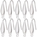 SUNNYCLUE 1 Box 80Pcs Earring Hooks Stainless Steel Earring Findings Earring Hook with Loops Ear Wires Wide Fish Hooks French Earring Hooks for Pierced Ears Jewelry Making Supplies Hypoallergenic - color: 80pcs Stainless Steel Drop Shaped Earring Hooks